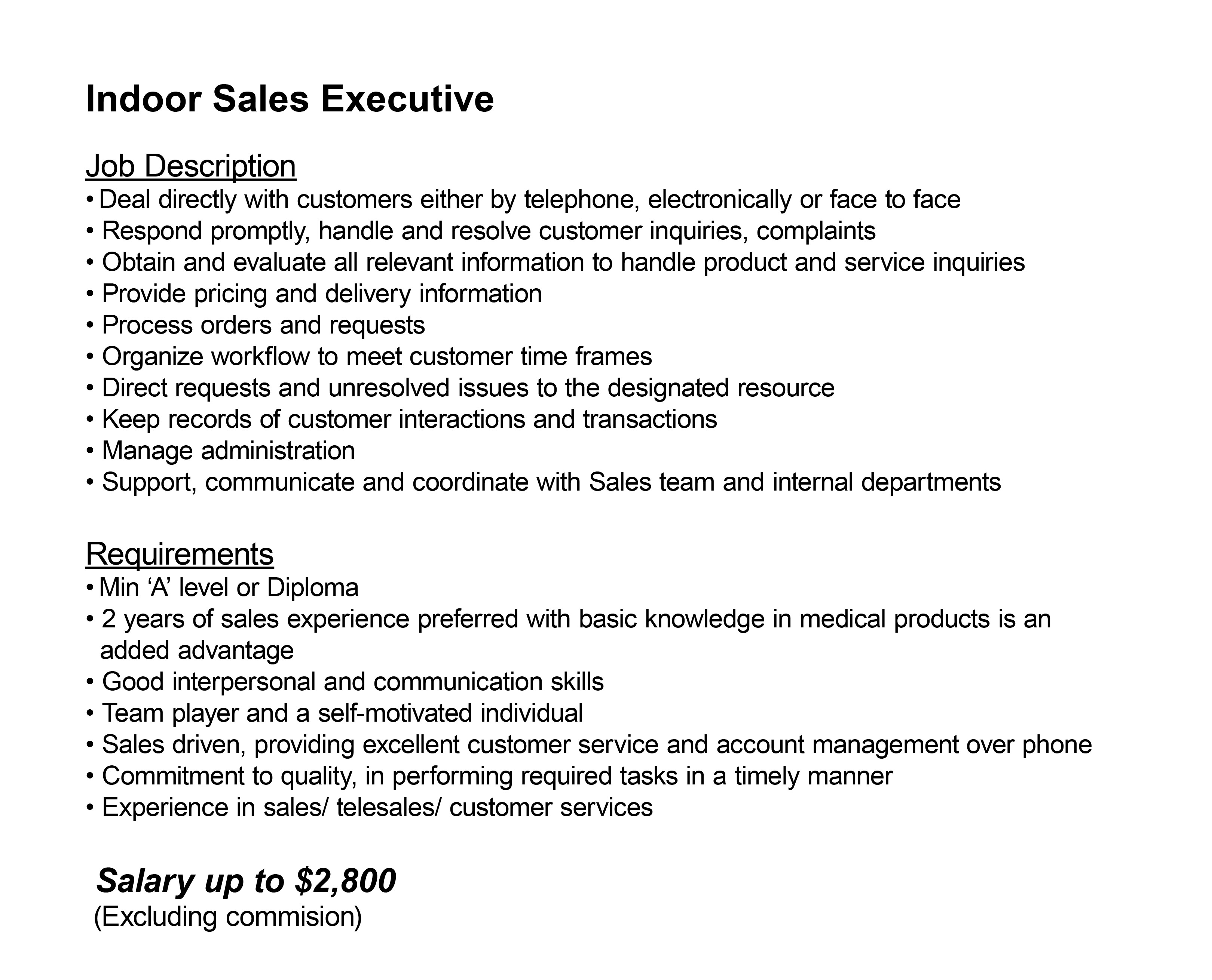 Recruitments_YMS_Indoor Sales Executive