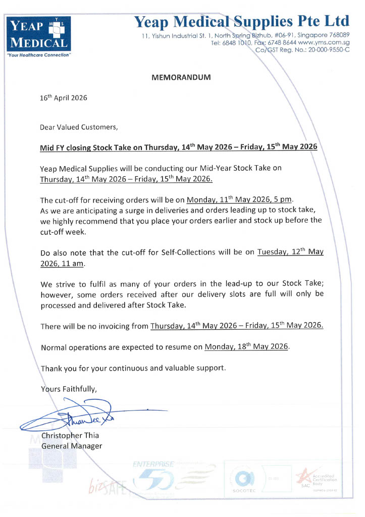Stock Take Memo (May 2026)
